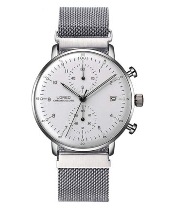 Men's sports quartz watch waterproof stainless steel band