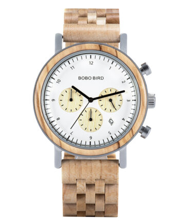 three-eyed six-pin wooden watch