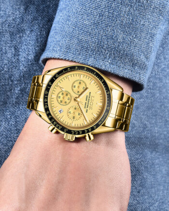 Mens Multifunctional Waterproof Calendar Luminous Quartz Watch
